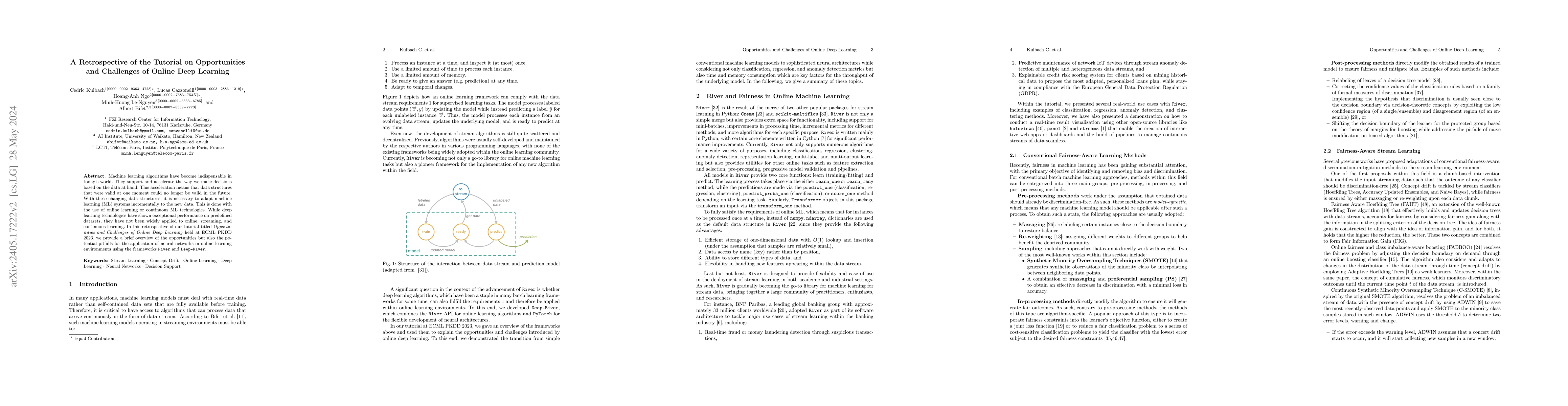 Thumbnail for A Retrospective of the Tutorial on Opportunities and Challenges of
  Online Deep Learning