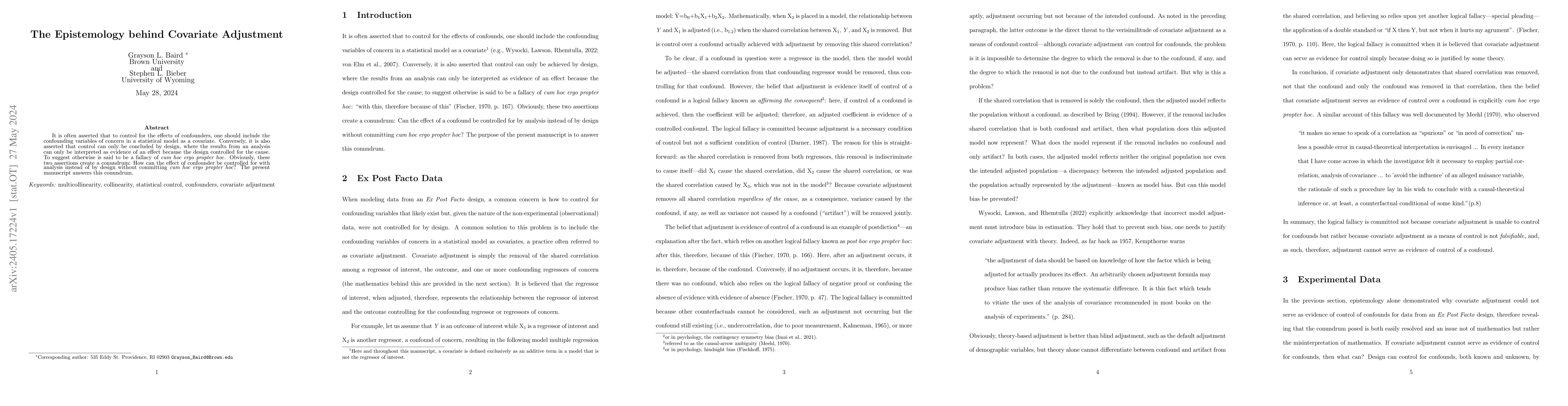 Thumbnail for The Epistemology behind Covariate Adjustment