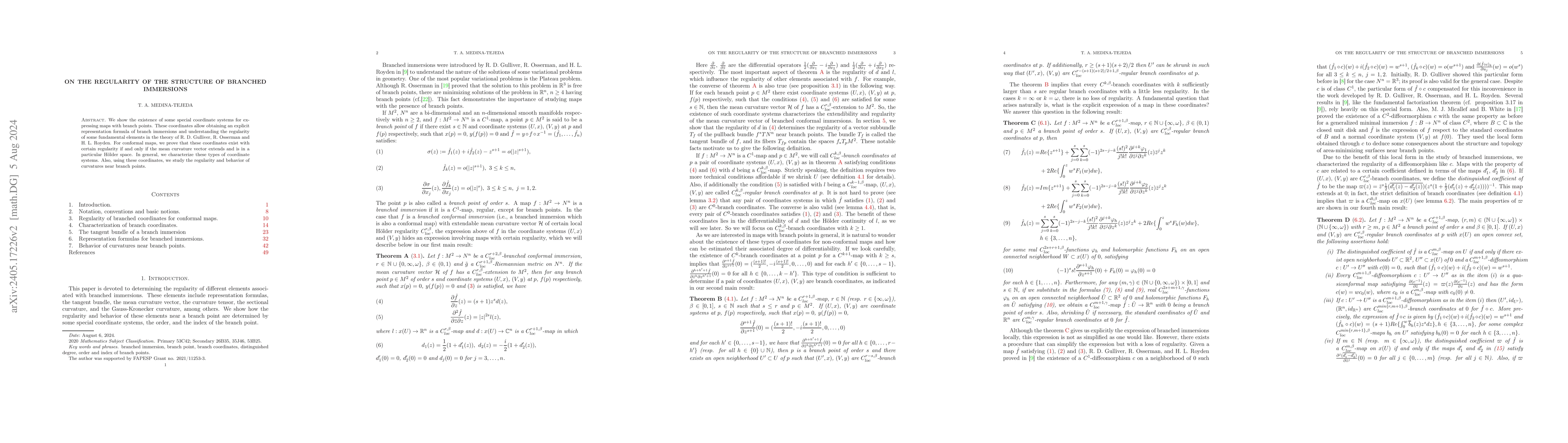 Thumbnail for On the regularity of the structure of branched immersions