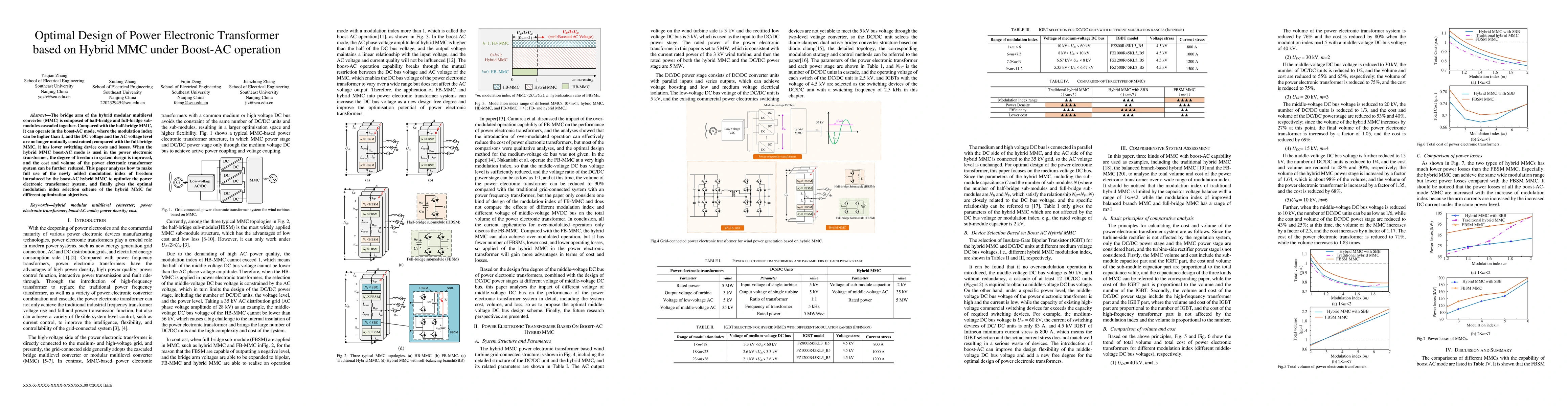 Thumbnail for Revised Optimal design of power electronic transformer based on hybrid
  MMC under over-modulation operation