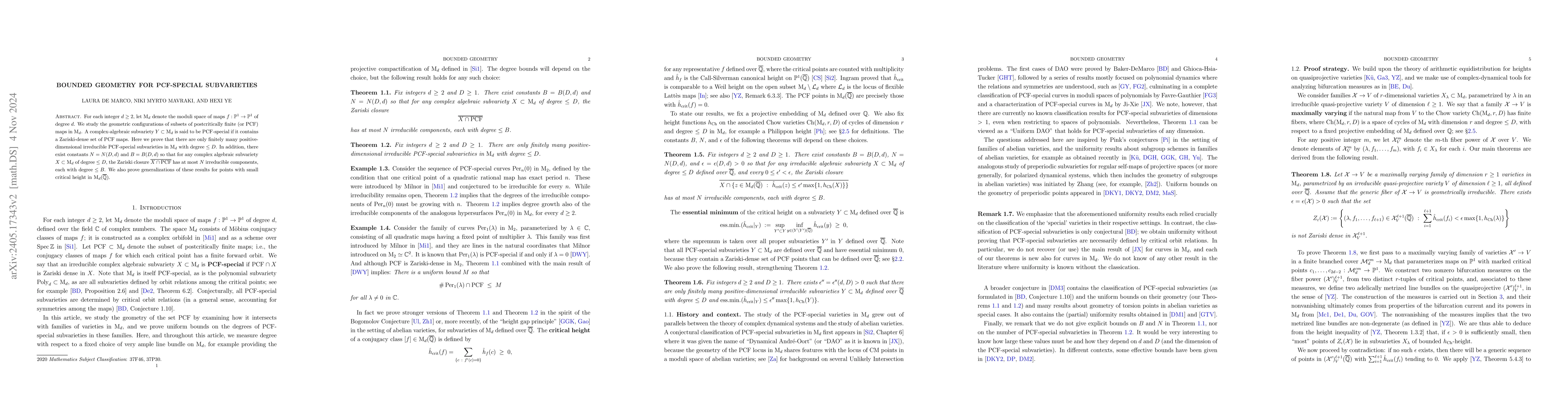 Thumbnail for Bounded geometry for PCF-special subvarieties