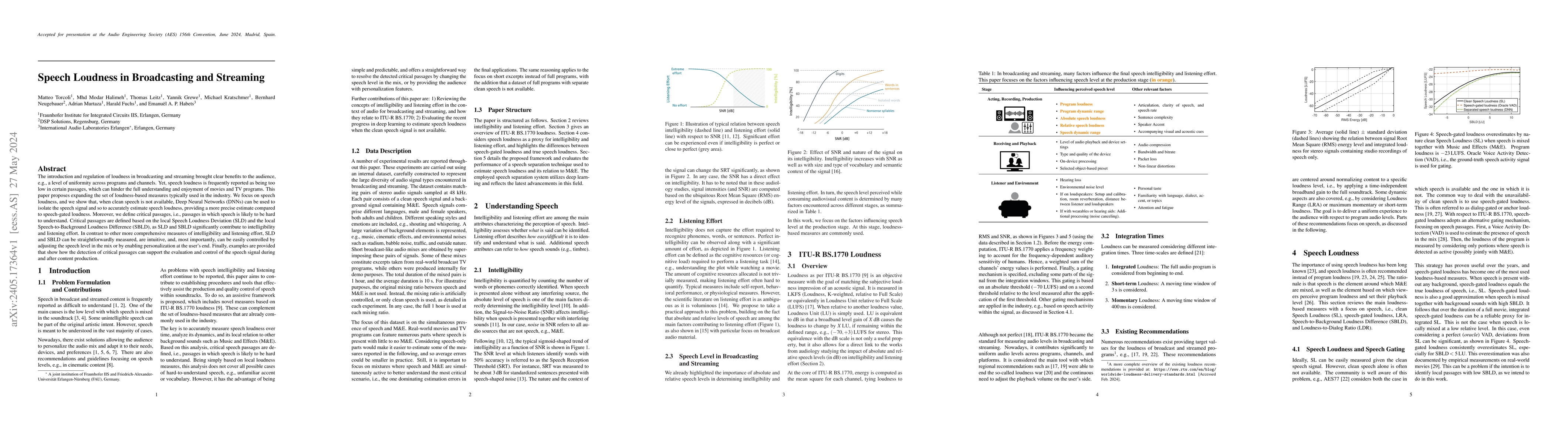 Thumbnail for Speech Loudness in Broadcasting and Streaming