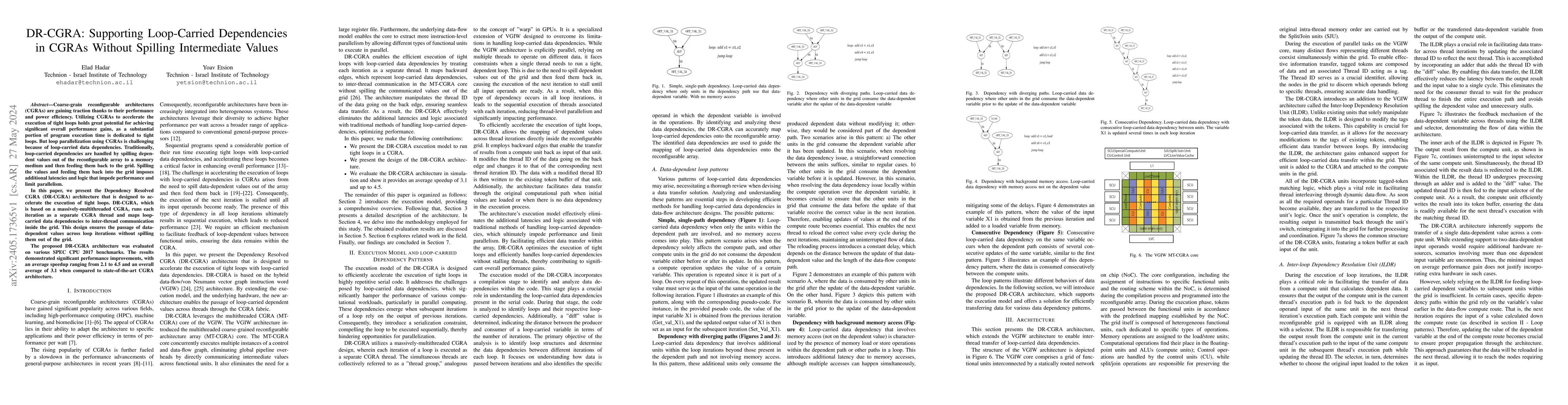 Thumbnail for DR-CGRA: Supporting Loop-Carried Dependencies in CGRAs Without Spilling
  Intermediate Values