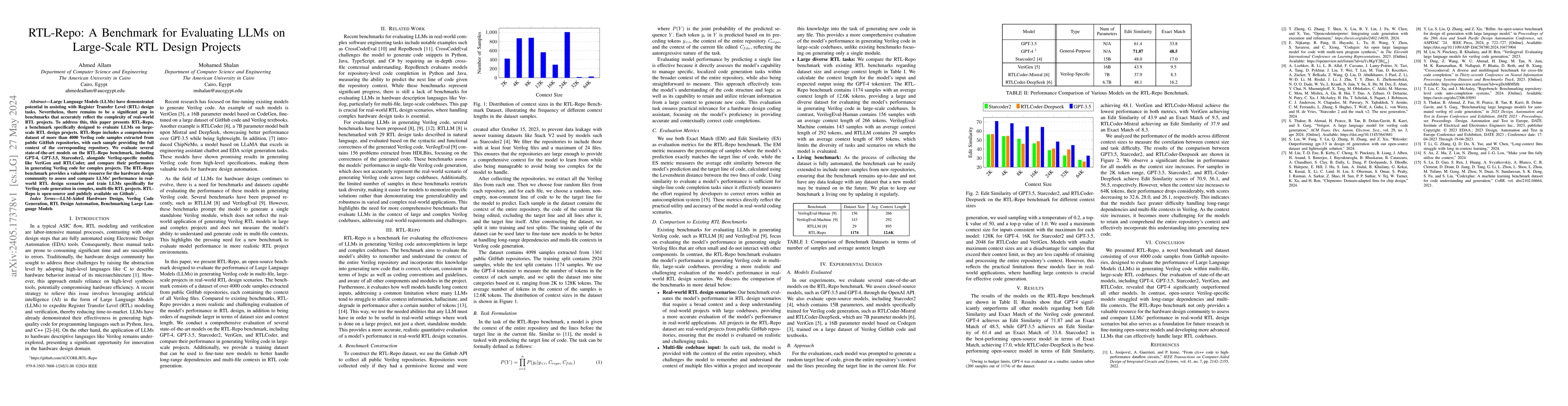 Thumbnail for RTL-Repo: A Benchmark for Evaluating LLMs on Large-Scale RTL Design
  Projects