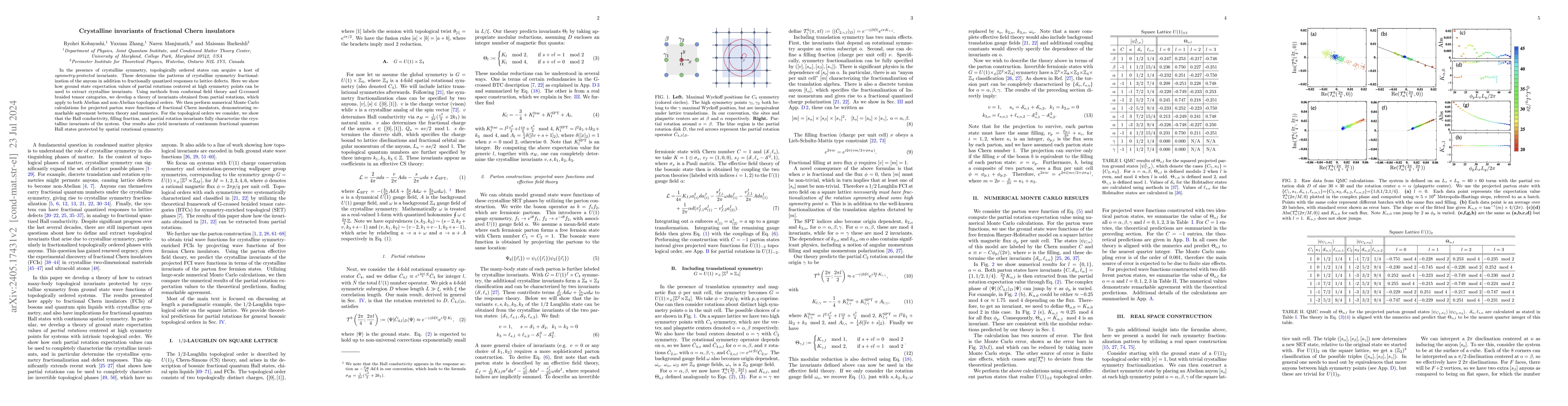 Thumbnail for Crystalline invariants of fractional Chern insulators