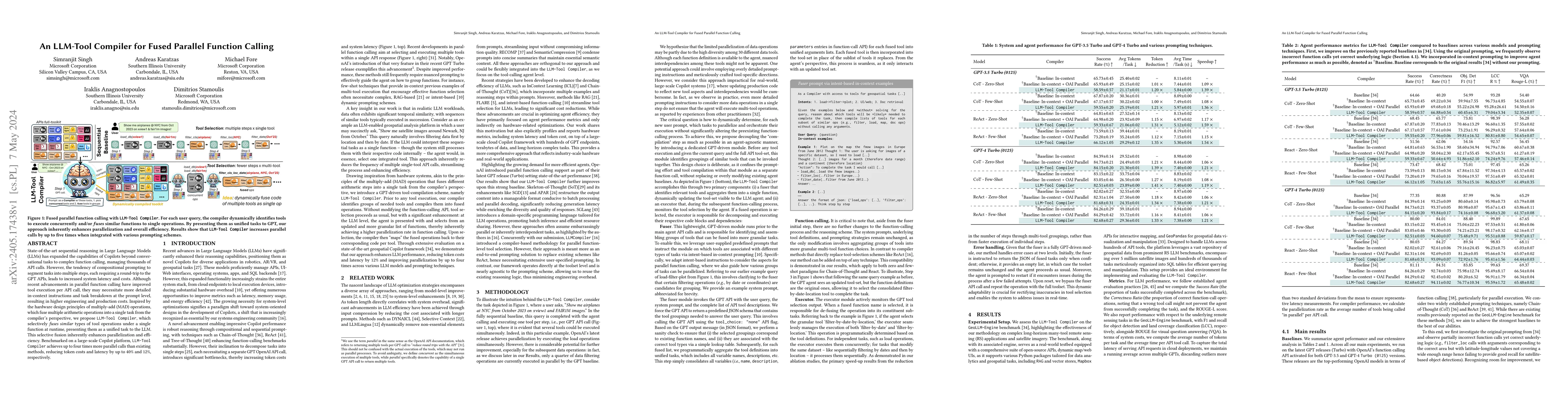 Thumbnail for An LLM-Tool Compiler for Fused Parallel Function Calling