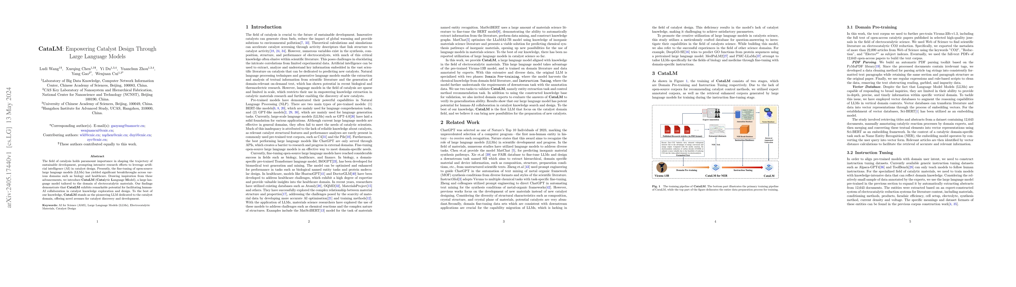 Thumbnail for CataLM: Empowering Catalyst Design Through Large Language Models