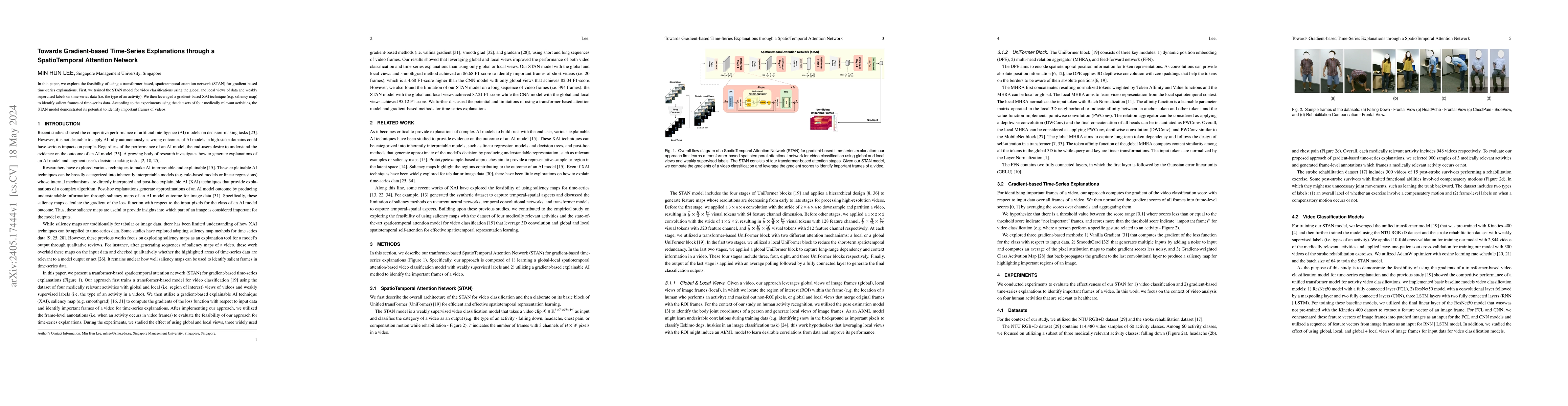 Thumbnail for Towards Gradient-based Time-Series Explanations through a SpatioTemporal
  Attention Network