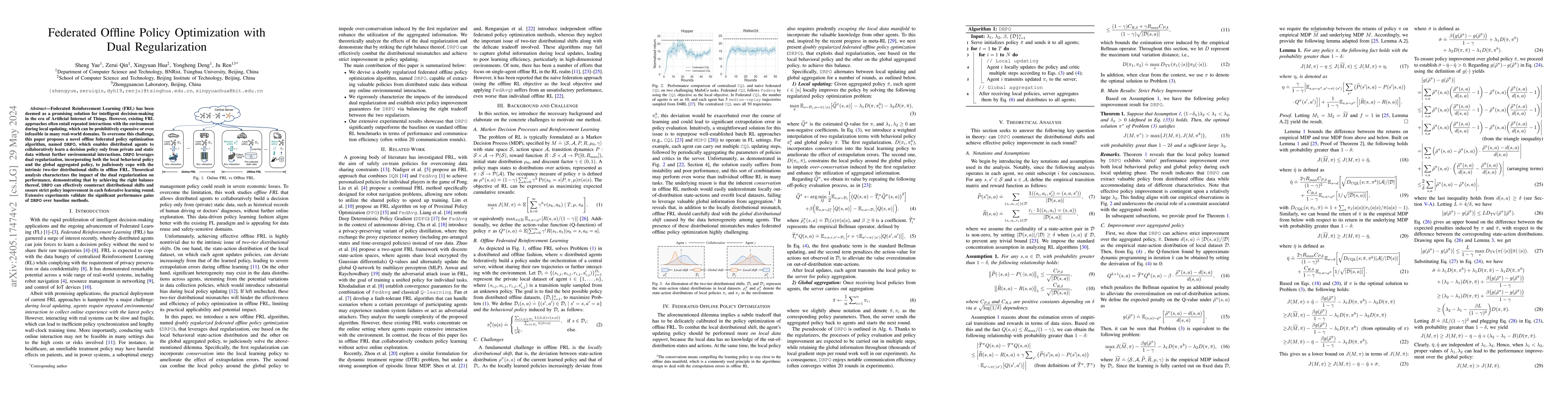 Thumbnail for Federated Offline Policy Optimization with Dual Regularization