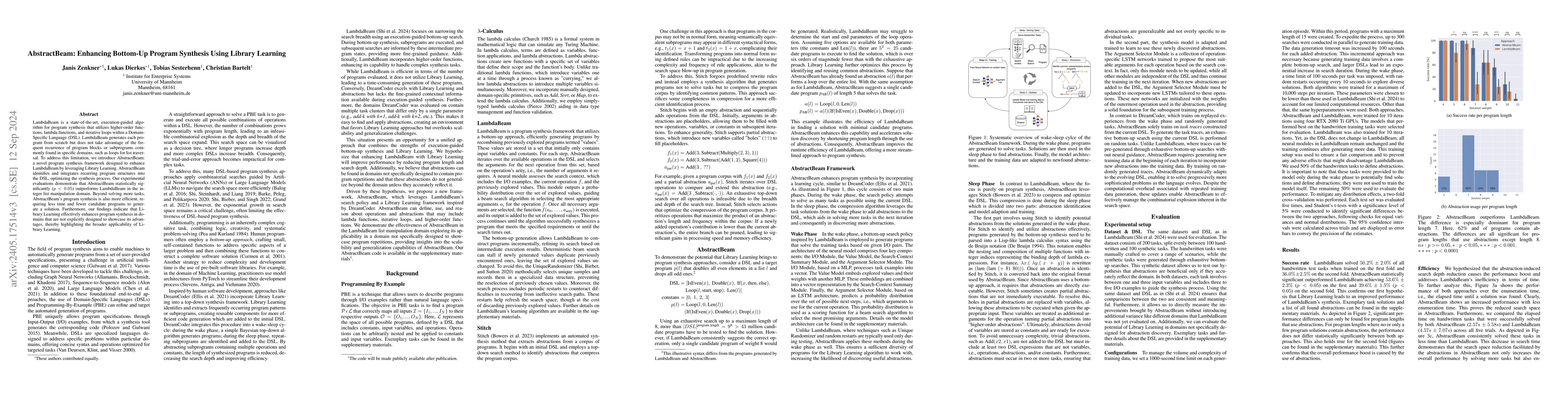 Thumbnail for AbstractBeam: Enhancing Bottom-Up Program Synthesis using Library
  Learning