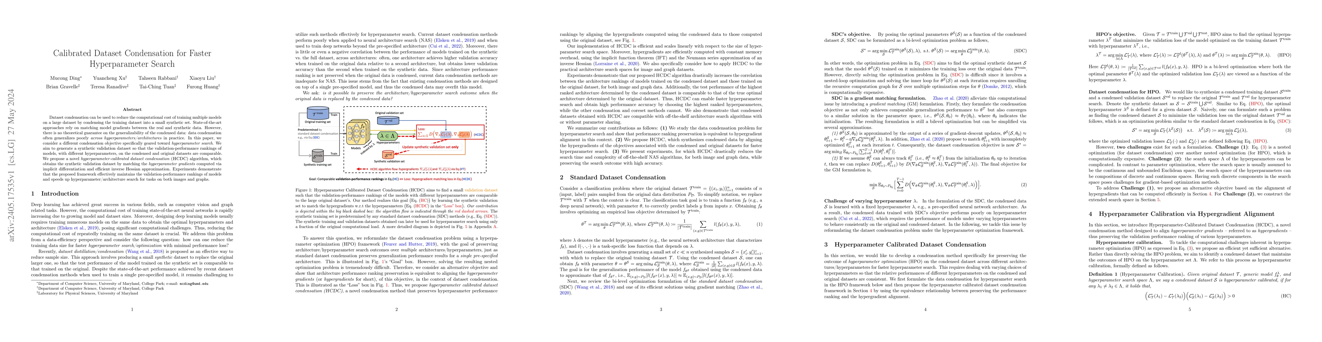 Thumbnail for Calibrated Dataset Condensation for Faster Hyperparameter Search