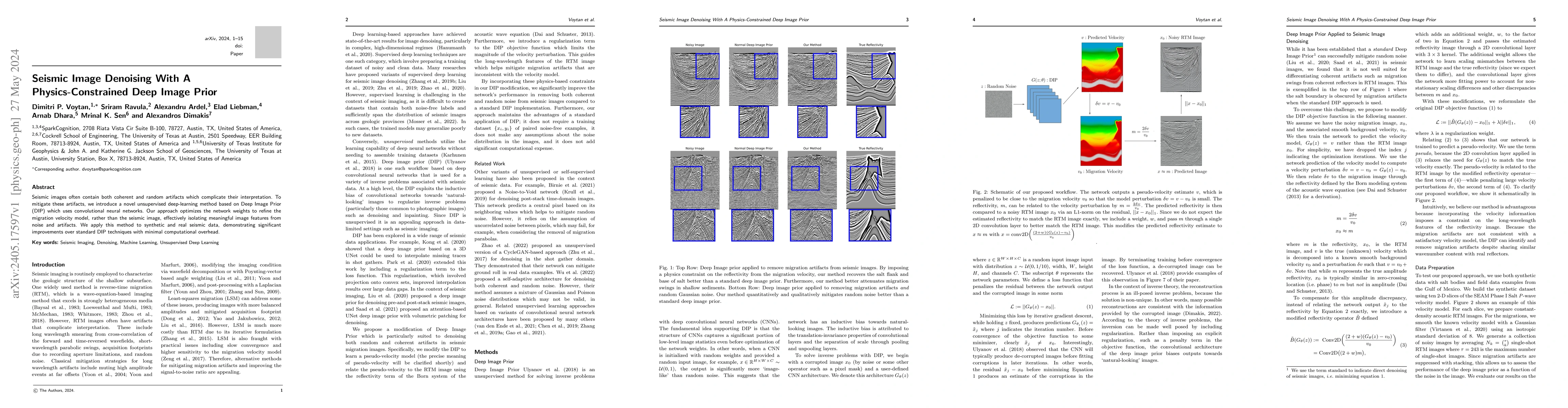 Thumbnail for Seismic Image Denoising With A Physics-Constrained Deep Image Prior