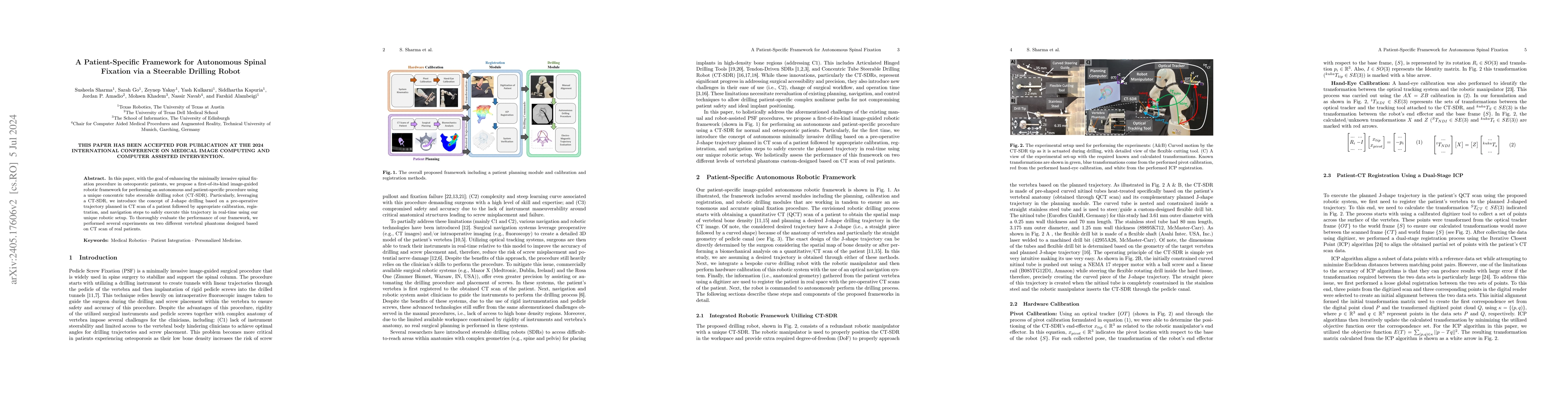 Thumbnail for A Patient-Specific Framework for Autonomous Spinal Fixation via a
  Steerable Drilling Robot