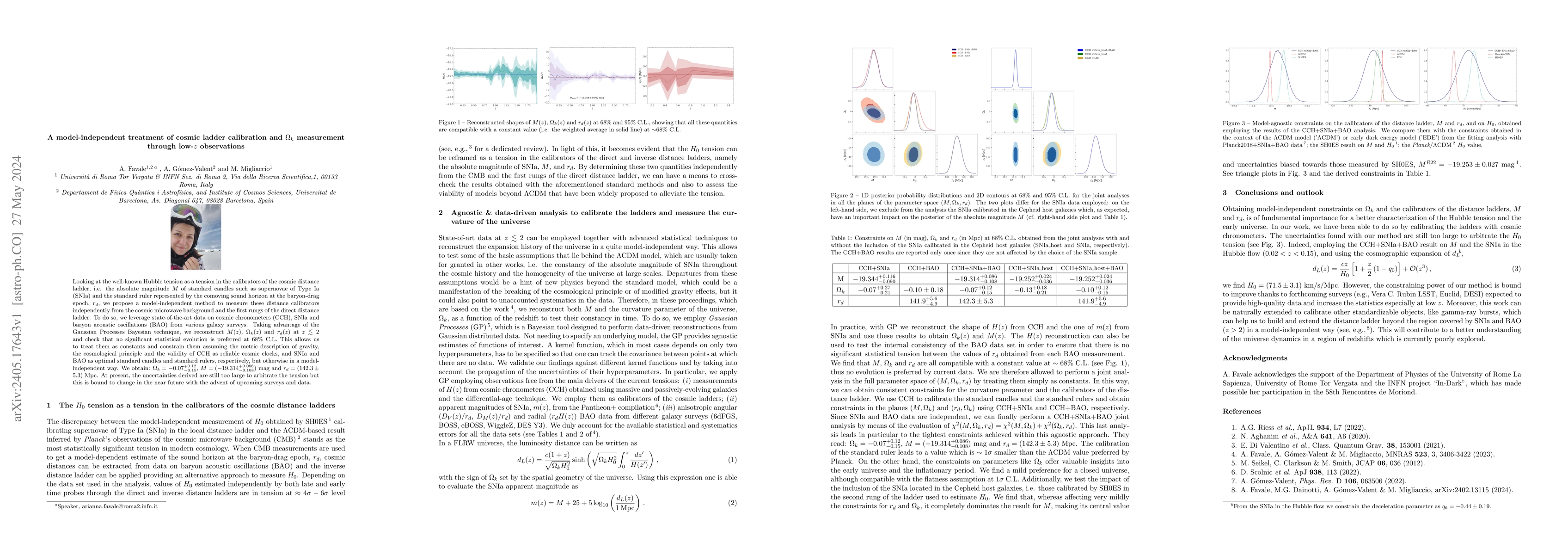 Thumbnail for A model-independent treatment of cosmic ladder calibration and
  $\Omega_k$ measurement through low-$z$ observations