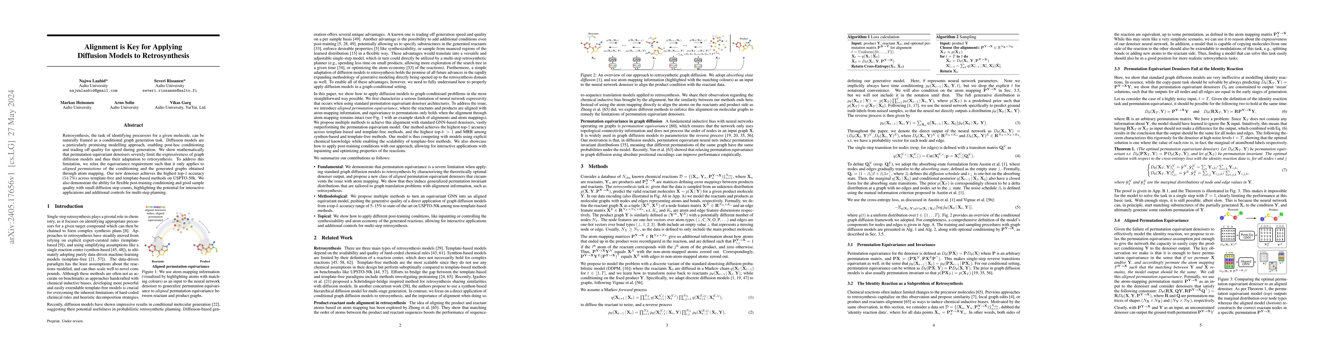 Thumbnail for Alignment is Key for Applying Diffusion Models to Retrosynthesis
