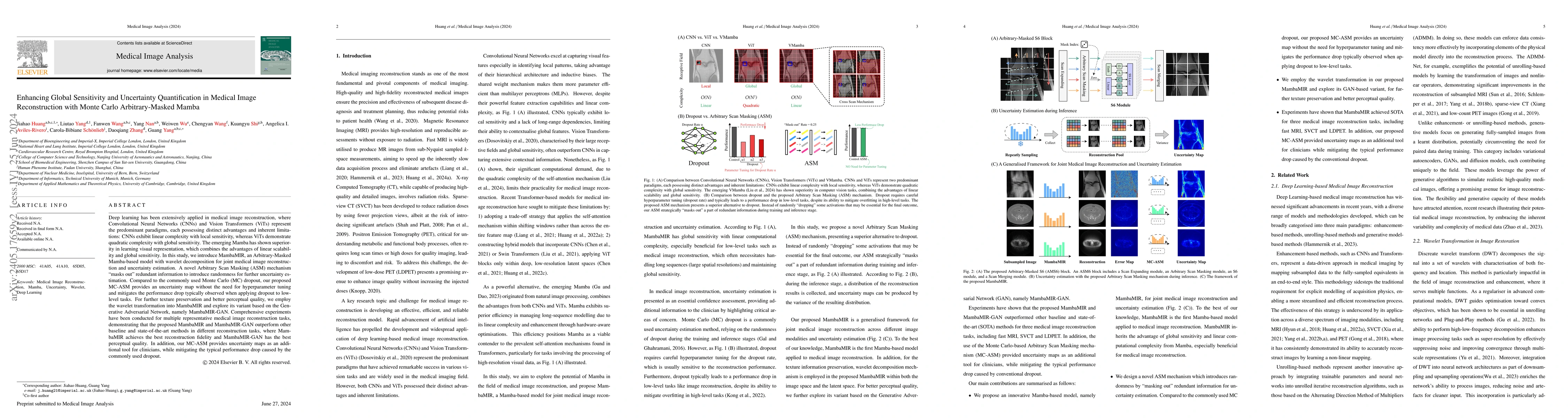 Thumbnail for Enhancing Global Sensitivity and Uncertainty Quantification in Medical
  Image Reconstruction with Monte Carlo Arbitrary-Masked Mamba