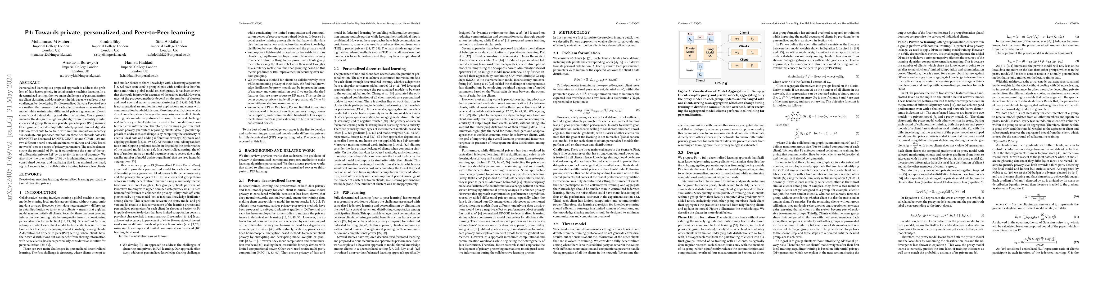 Thumbnail for P4: Towards private, personalized, and Peer-to-Peer learning