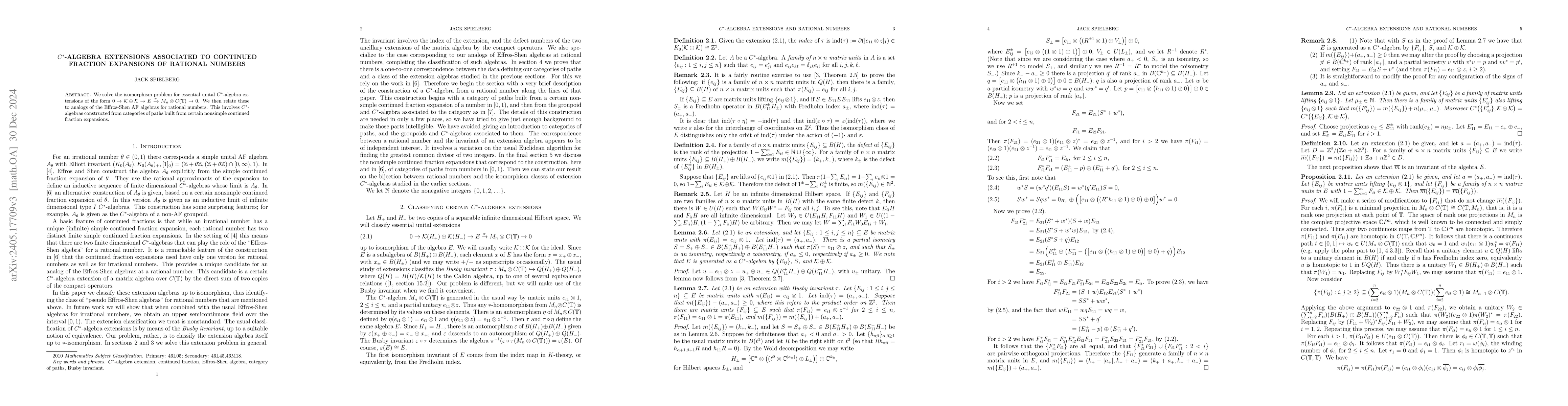 Thumbnail for $C^*$-algebra extensions associated to continued fraction expansions of
  rational numbers