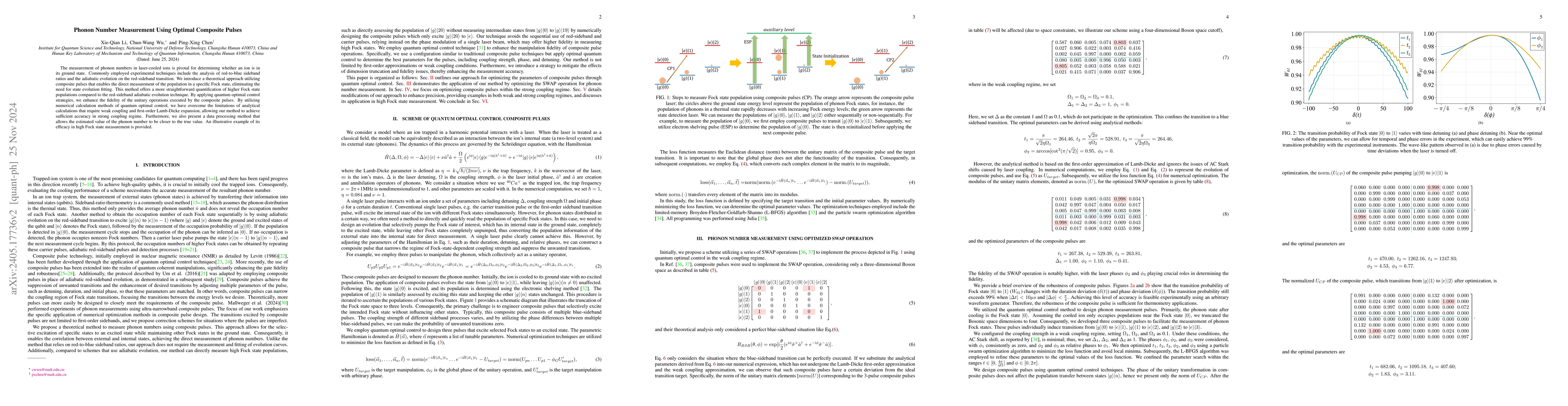 Thumbnail for Phonon Number Measurement Using Optimal Composite Pulses