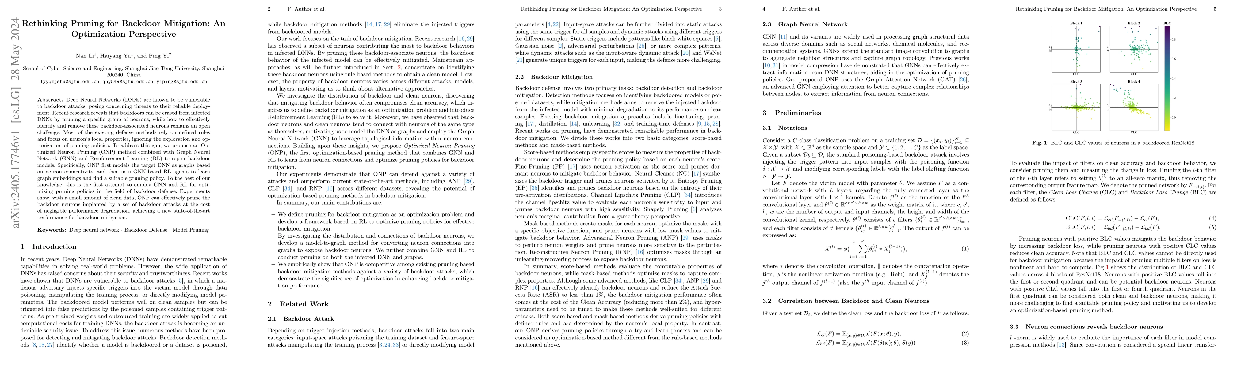 Thumbnail for Rethinking Pruning for Backdoor Mitigation: An Optimization Perspective