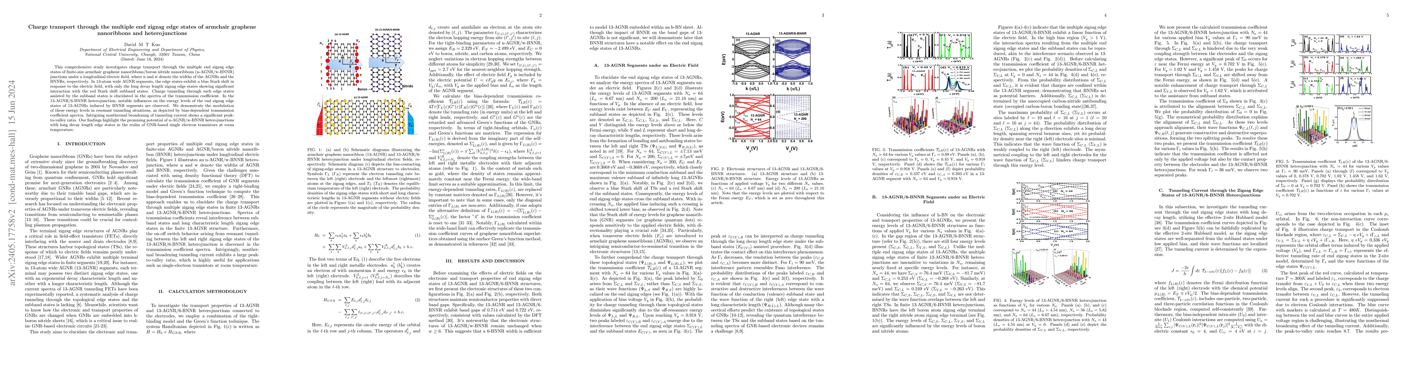 Thumbnail for Charge transport through the multiple end zigzag edge states of armchair
  graphene nanoribbons and heterojunctions