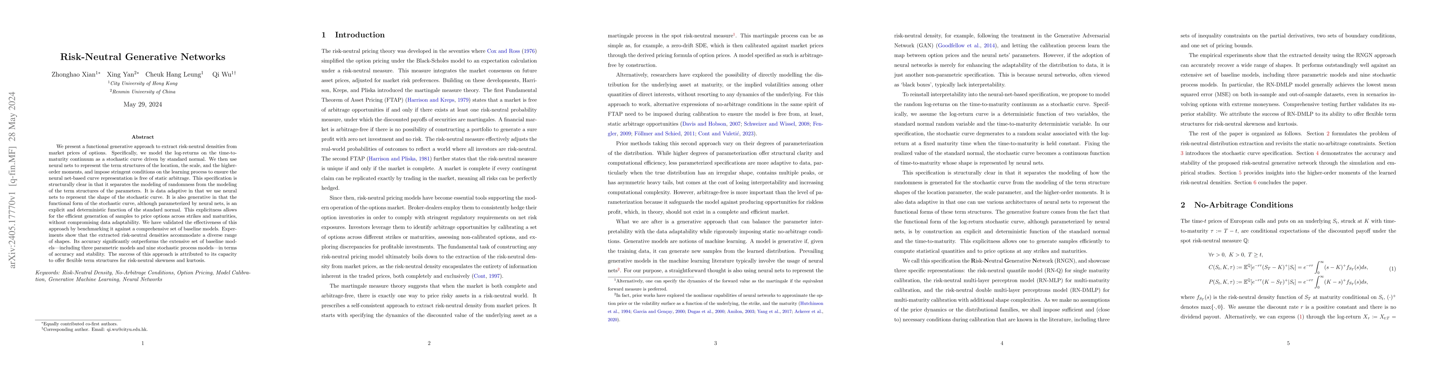 Thumbnail for Risk-Neutral Generative Networks