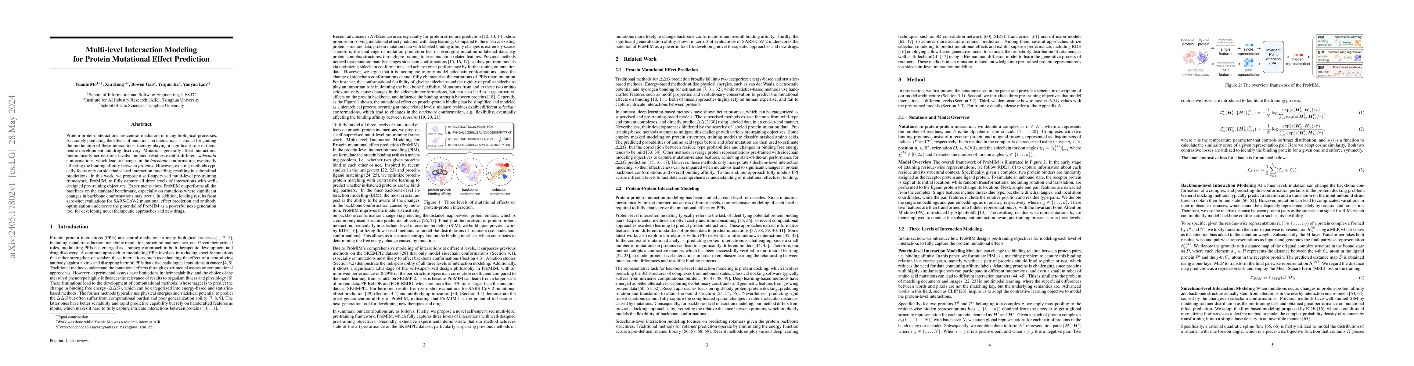Thumbnail for Multi-level Interaction Modeling for Protein Mutational Effect
  Prediction