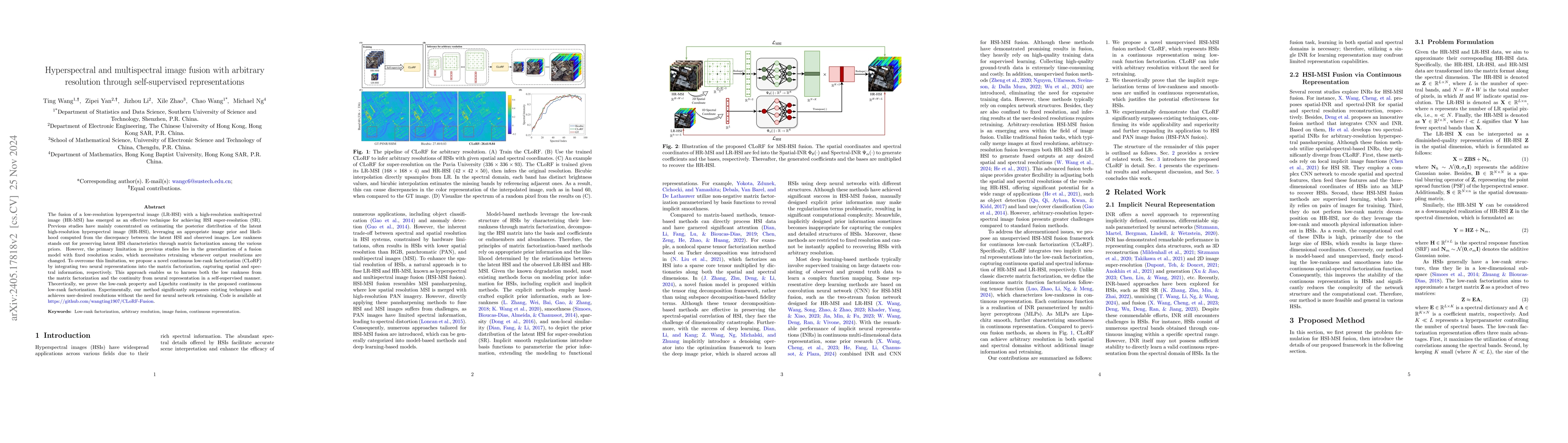 Thumbnail for Hyperspectral and multispectral image fusion with arbitrary resolution
  through self-supervised representations
