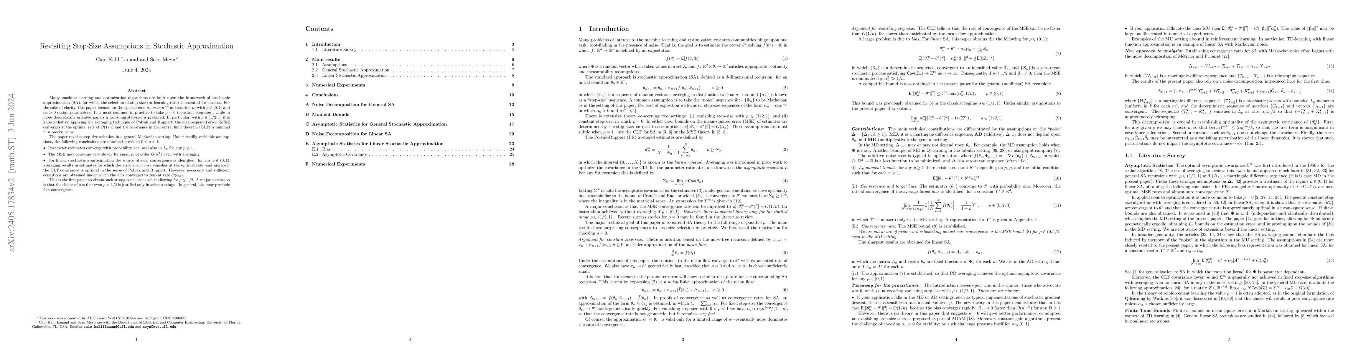 Thumbnail for Revisiting Step-Size Assumptions in Stochastic Approximation