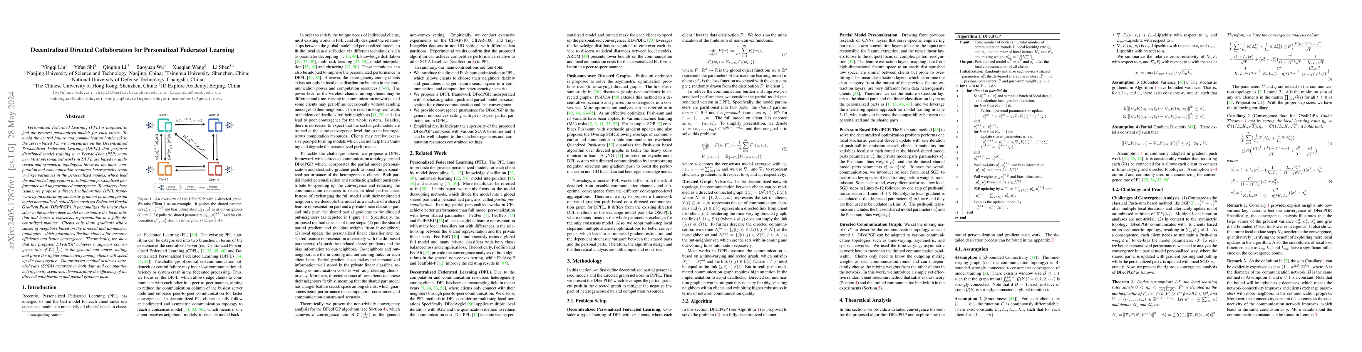 Thumbnail for Decentralized Directed Collaboration for Personalized Federated Learning