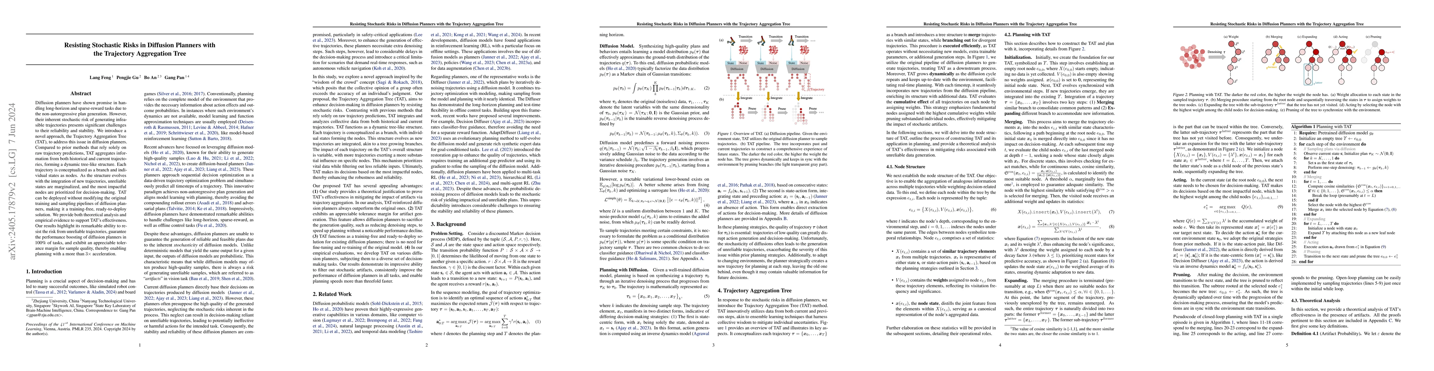 Thumbnail for Resisting Stochastic Risks in Diffusion Planners with the Trajectory
  Aggregation Tree