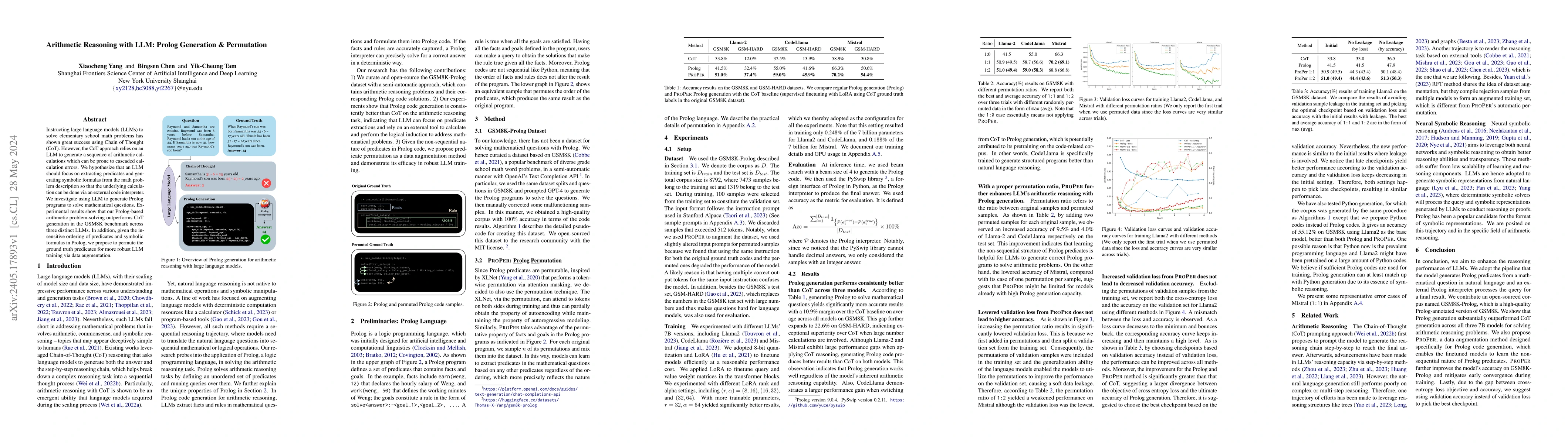 Thumbnail for Arithmetic Reasoning with LLM: Prolog Generation & Permutation