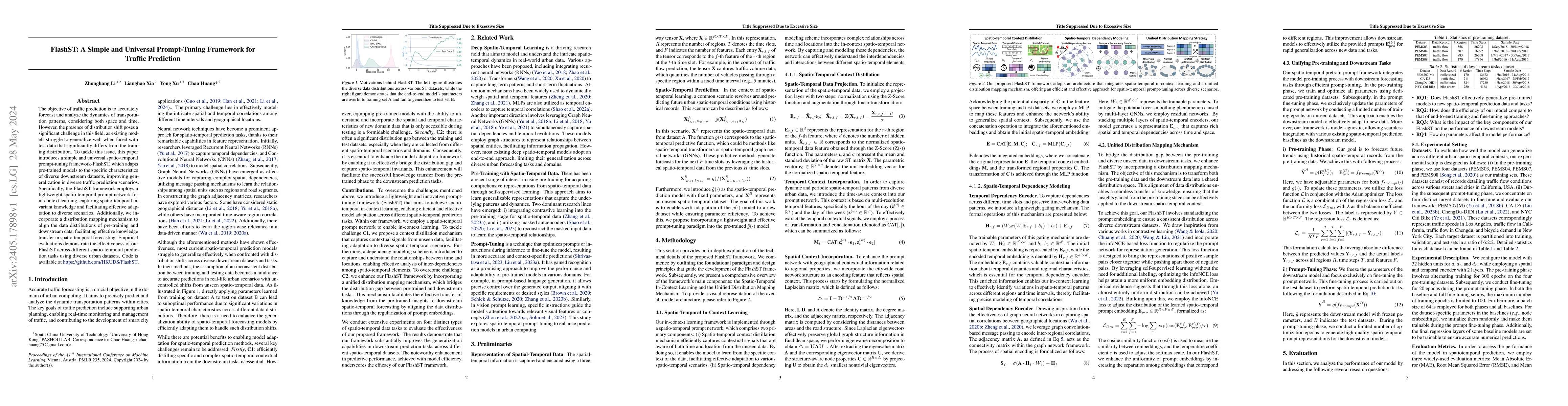 Thumbnail for FlashST: A Simple and Universal Prompt-Tuning Framework for Traffic
  Prediction