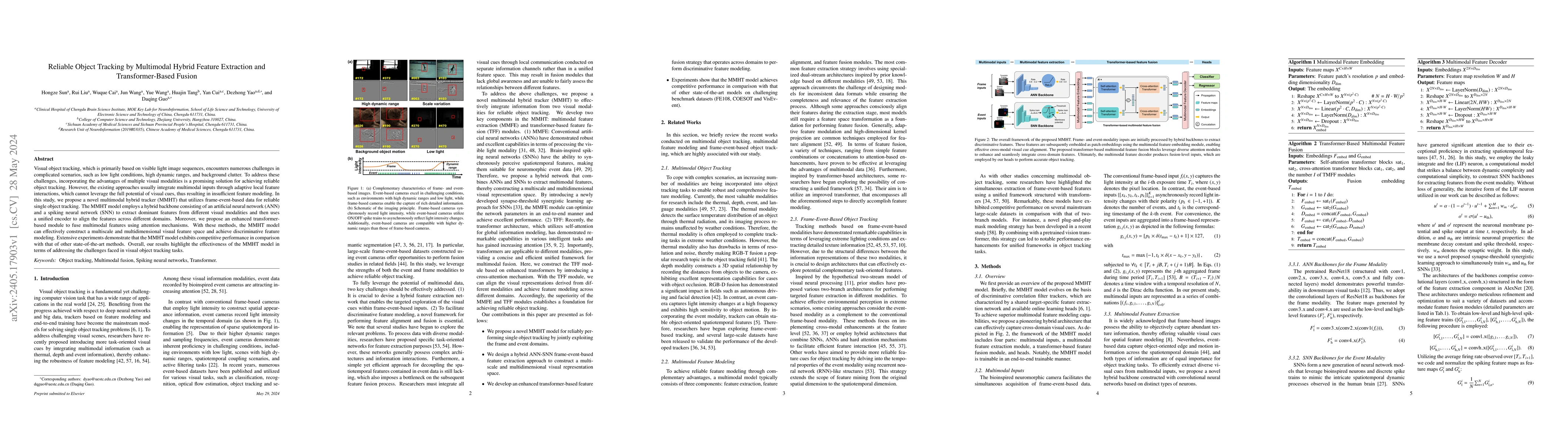 Thumbnail for Reliable Object Tracking by Multimodal Hybrid Feature Extraction and
  Transformer-Based Fusion