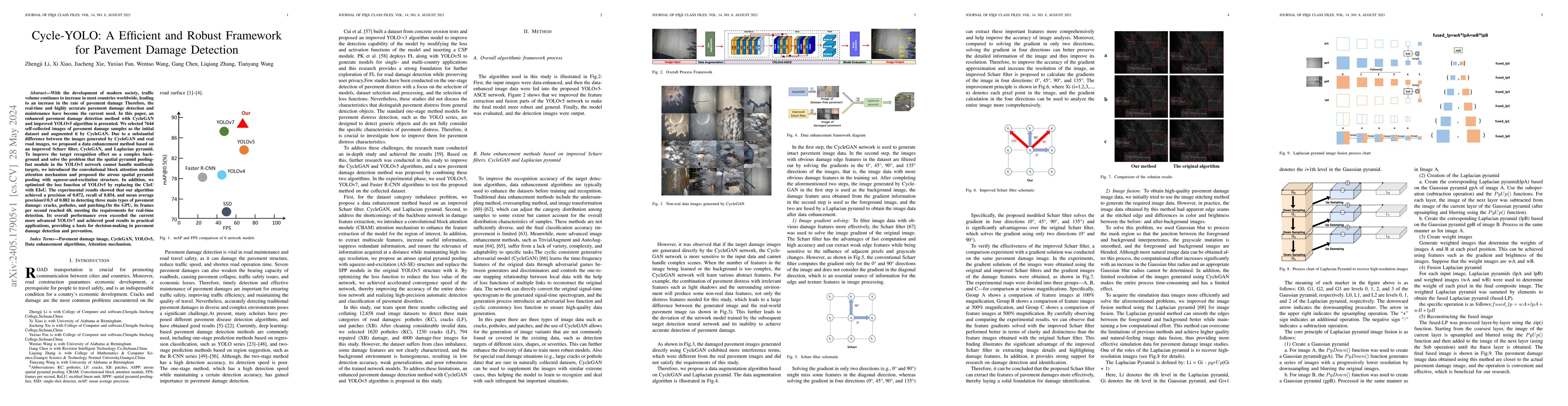 Thumbnail for Cycle-YOLO: A Efficient and Robust Framework for Pavement Damage
  Detection