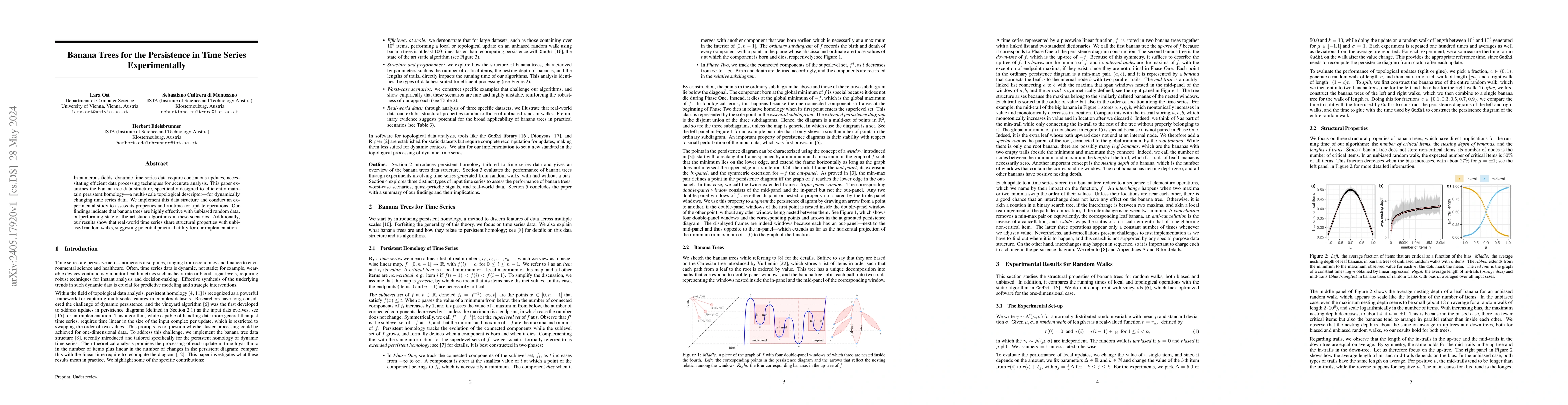 Thumbnail for Banana Trees for the Persistence in Time Series Experimentally