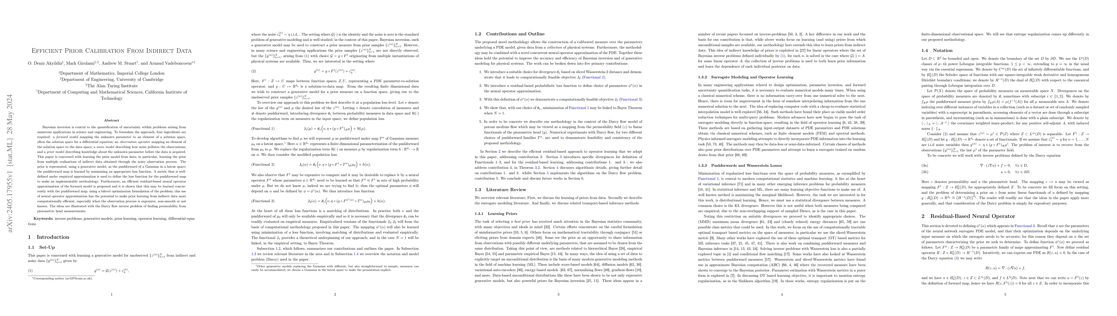 Thumbnail for Efficient Prior Calibration From Indirect Data
