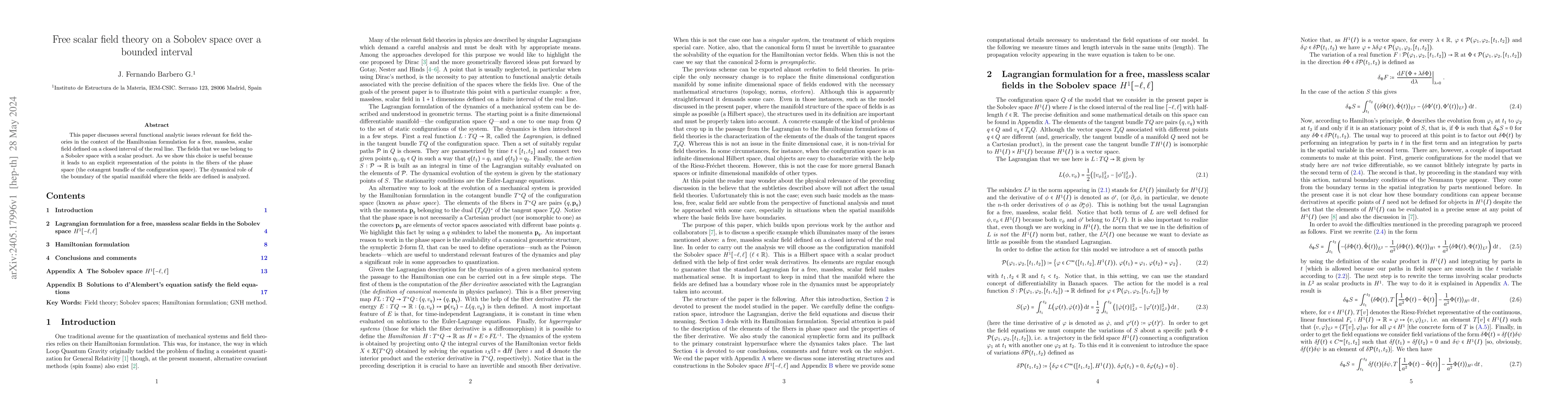 Thumbnail for Free scalar field theory on a Sobolev space over a bounded interval