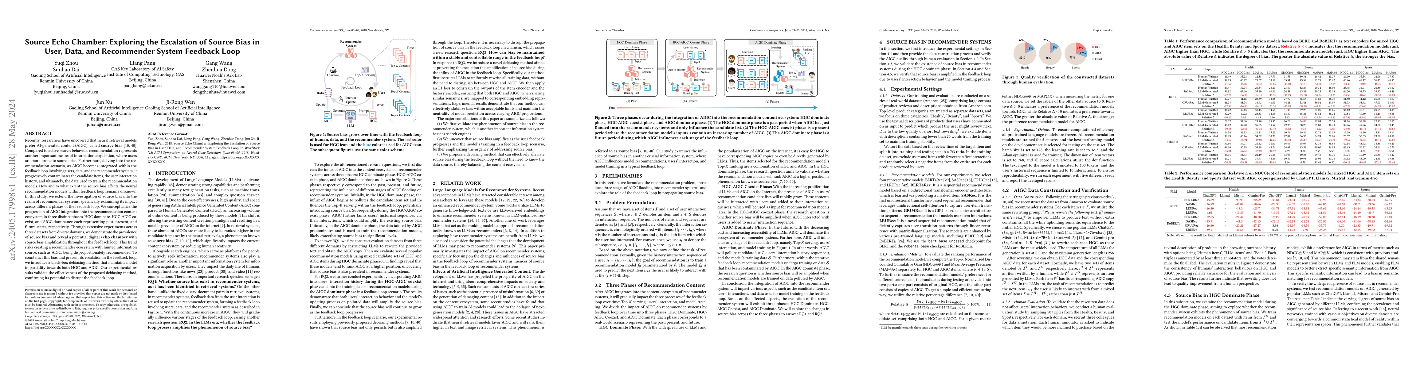 Thumbnail for Source Echo Chamber: Exploring the Escalation of Source Bias in User,
  Data, and Recommender System Feedback Loop