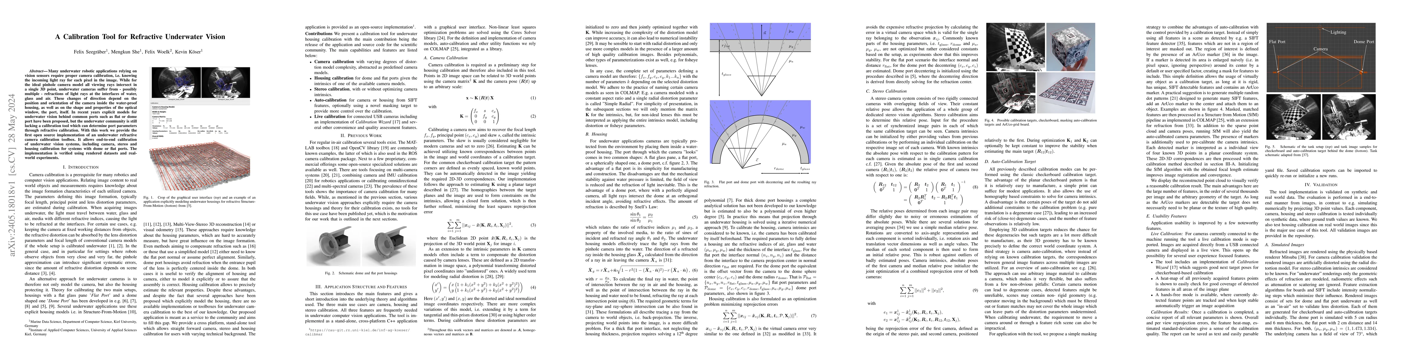 Thumbnail for A Calibration Tool for Refractive Underwater Vision