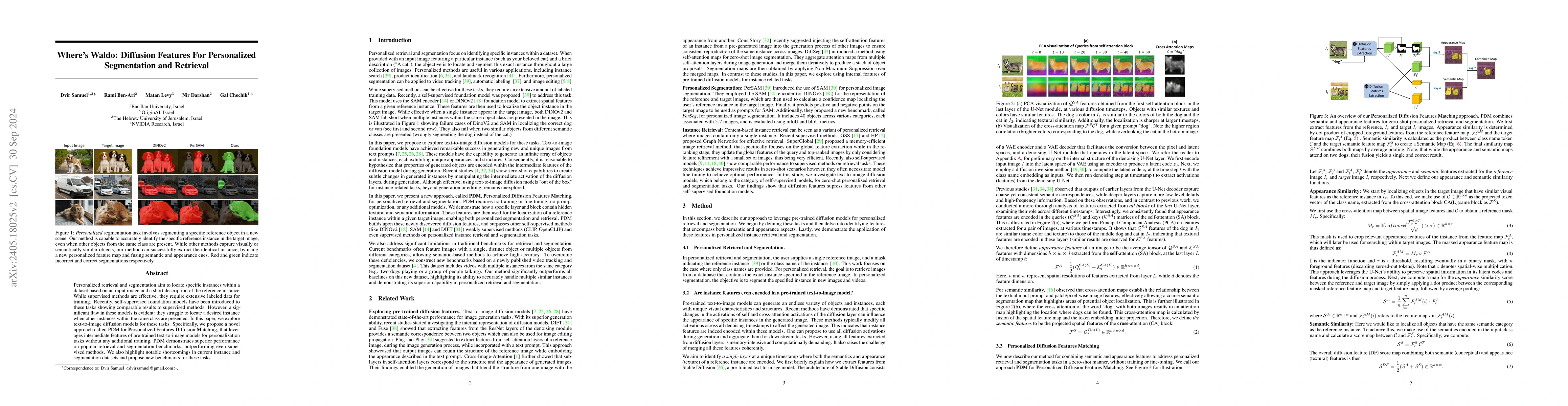 Thumbnail for Unveiling the Power of Diffusion Features For Personalized Segmentation
  and Retrieval