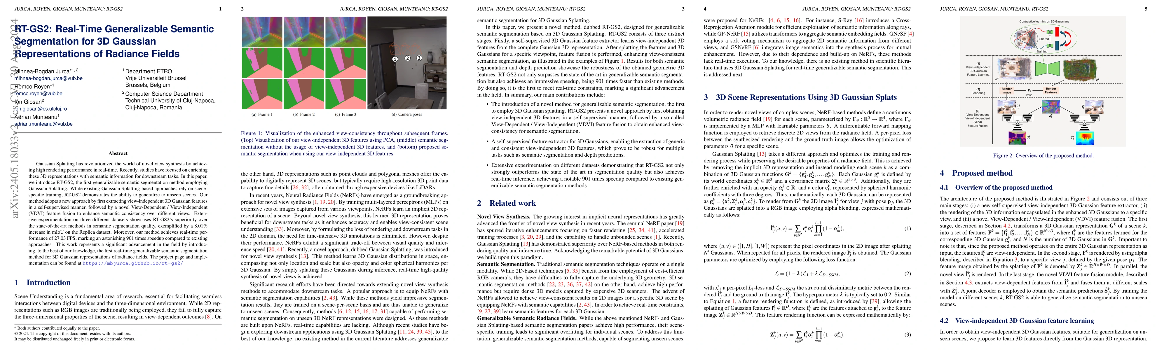 Thumbnail for RT-GS2: Real-Time Generalizable Semantic Segmentation for 3D Gaussian
  Representations of Radiance Fields