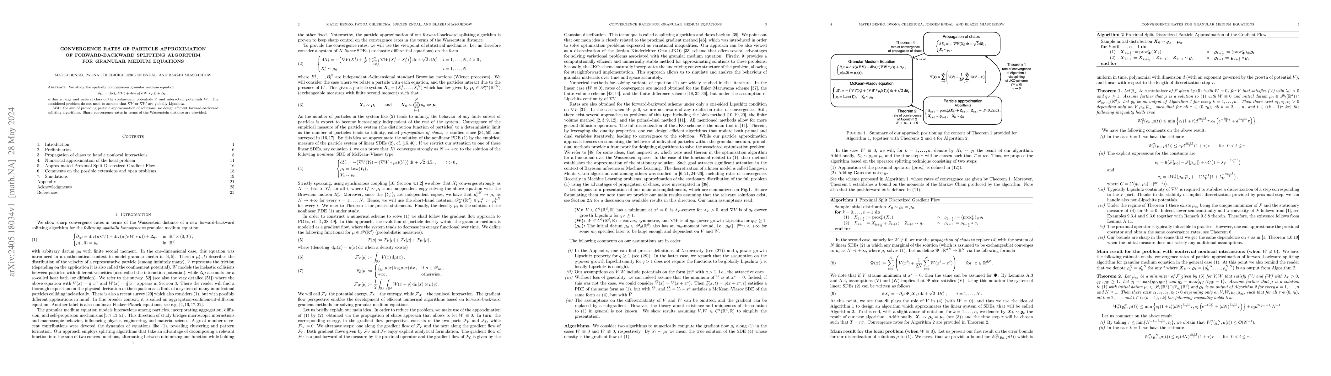 Thumbnail for Convergence rates of particle approximation of forward-backward
  splitting algorithm for granular medium equations