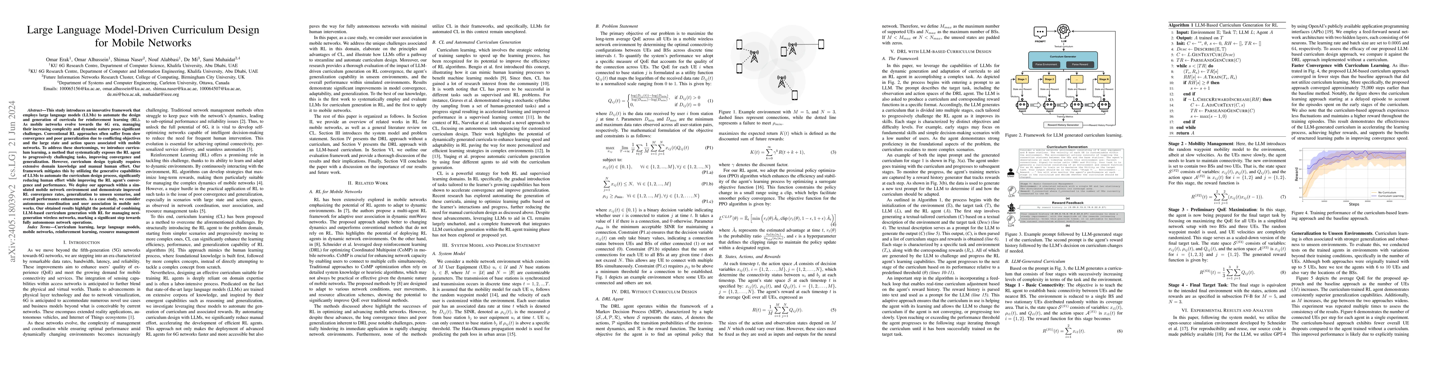 Thumbnail for Large Language Model-Driven Curriculum Design for Mobile Networks
