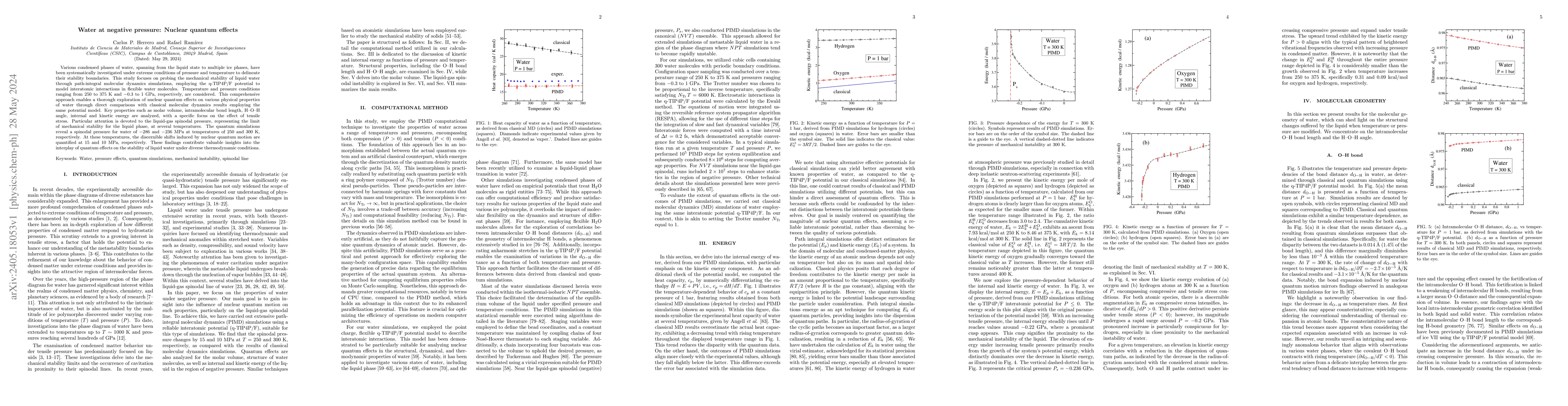 Thumbnail for Water at negative pressure: Nuclear quantum effects