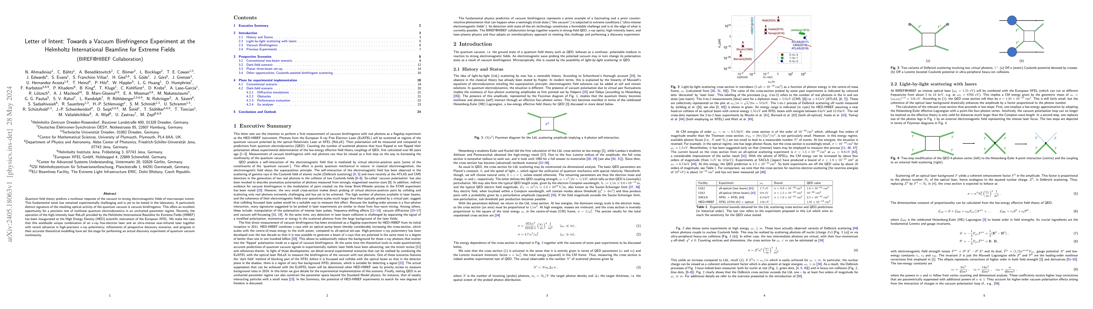 Thumbnail for Letter of Intent: Towards a Vacuum Birefringence Experiment at the
  Helmholtz International Beamline for Extreme Fields