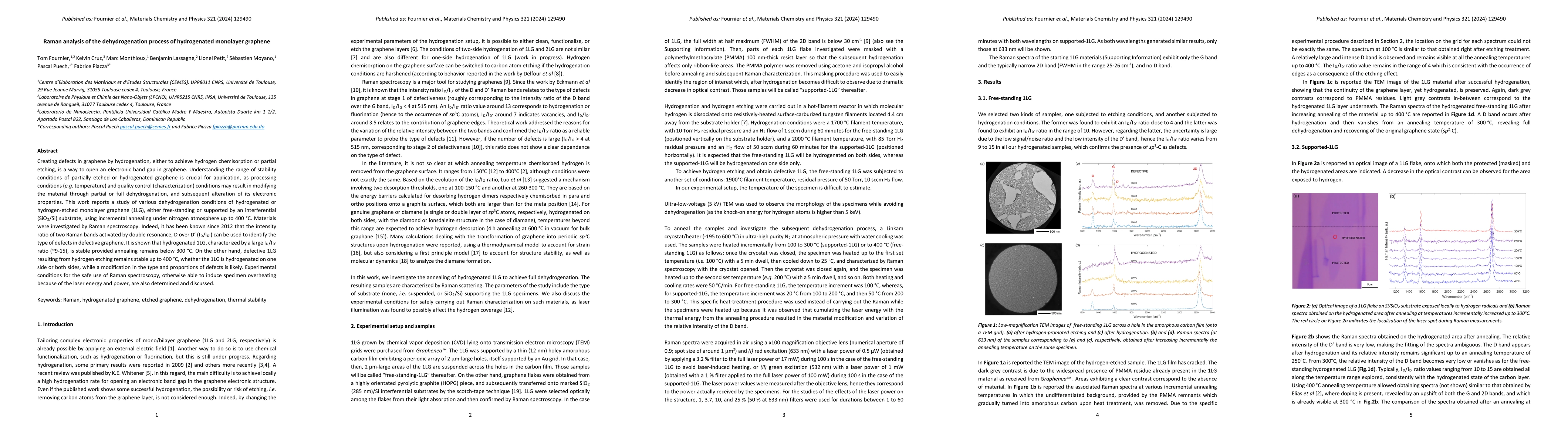 Thumbnail for Raman analysis of the dehydrogenation process of hydrogenated monolayer
  graphene