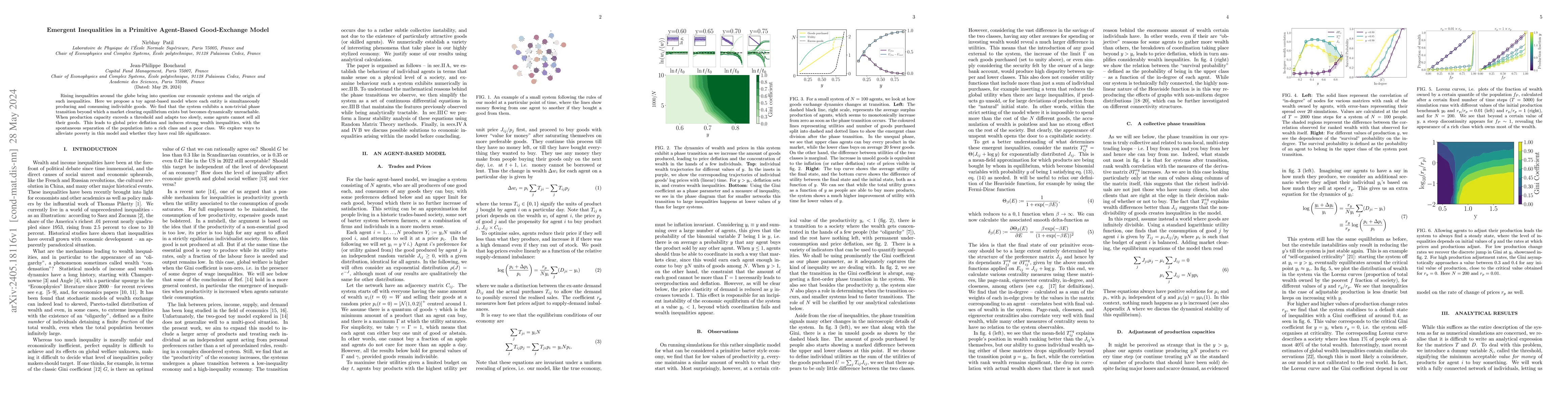 Thumbnail for Emergent Inequalities in a Primitive Agent-Based Good-Exchange Model