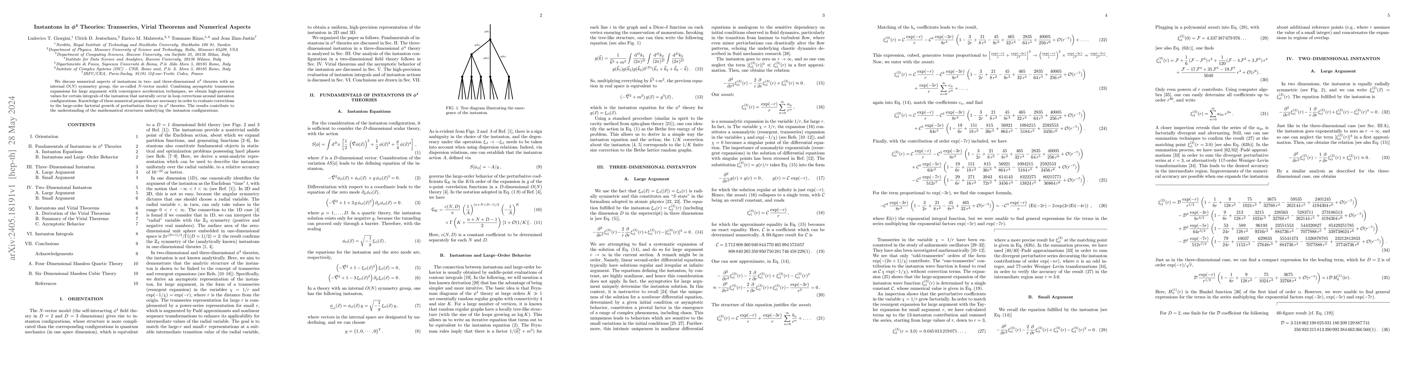Thumbnail for Instantons in $\phi^4$ Theories: Transseries, Virial Theorems and
  Numerical Aspects