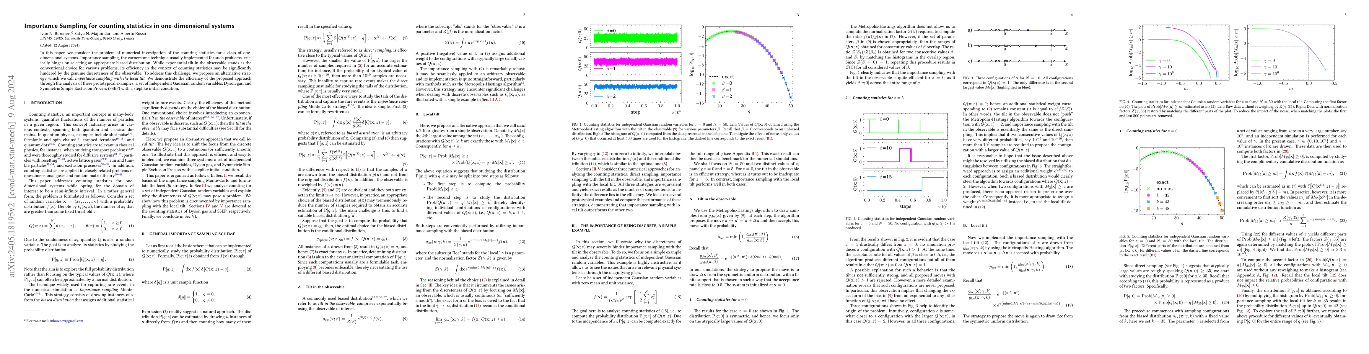 Thumbnail for Importance Sampling for counting statistics in one-dimensional systems
